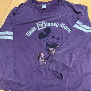 Walt Disney World Mickey Long-Sleeve crop Shirt 3xl New with tags retro raglan